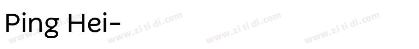 Ping Hei字体转换